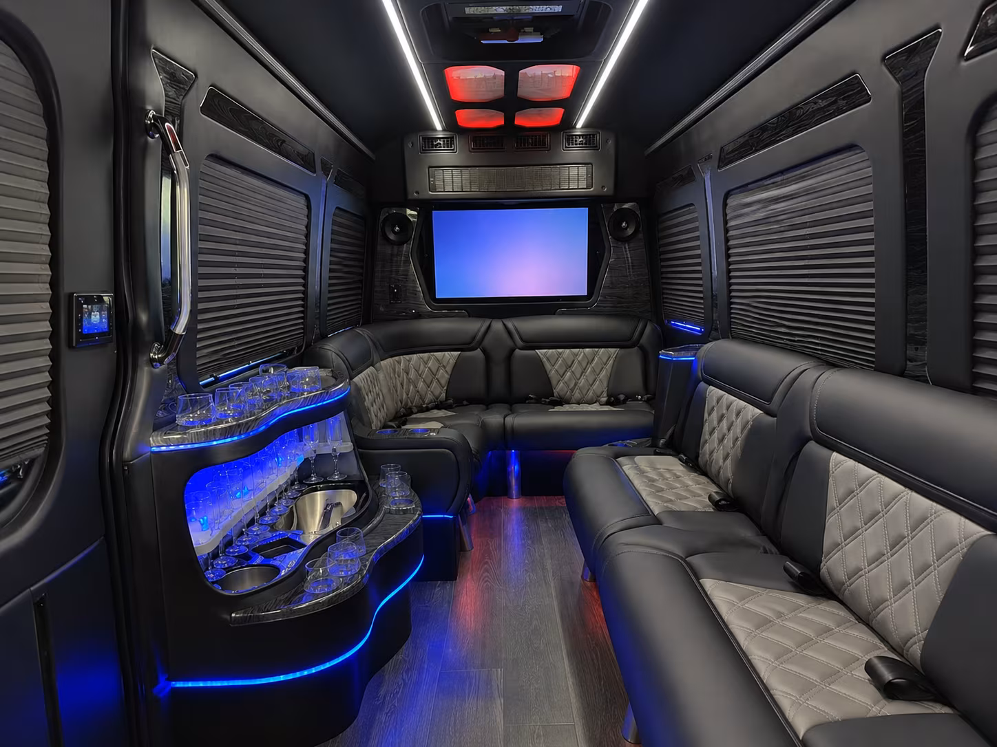 dearborn 40 passenger party bus interior